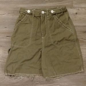 ASOS green denim shorts